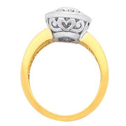 14K Yellow & White 5.2 mm Round Engagement Ring Mounting