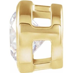 14K Yellow 1/2 CT Diamond Slide Pendant