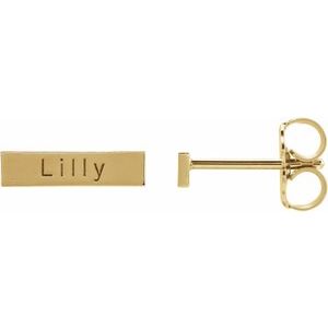 Sterling Silver Bar Earring