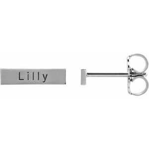 Sterling Silver Bar Earring