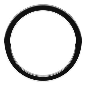 14K White 1 mm Flat Comfort Fit Band Size 10
