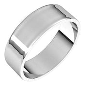 14K White 6 mm Flat Ultra-Light Band Size 10