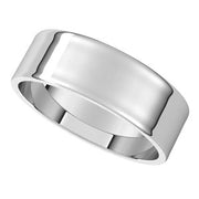 14K White 6 mm Flat Ultra-Light Band Size 10