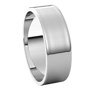 14K White 6 mm Flat Ultra-Light Band Size 10