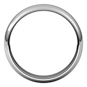 14K White 5 mm Half Round Band Size 10