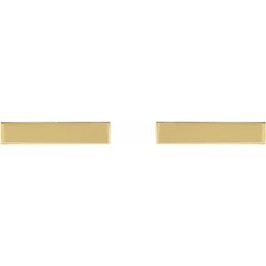 14K Yellow Bar Earring