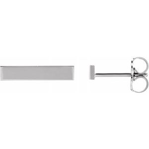 Sterling Silver Bar Earring