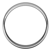 14K White 6 mm Half Round Ultra-Light Band Size 10