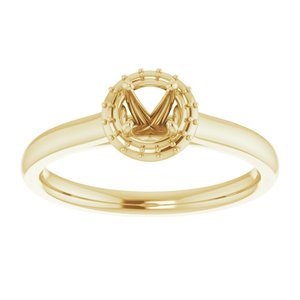 14K Yellow 4.1 mm Round Halo-Style Engagement Ring Mounting