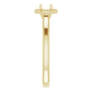 14K Yellow 4.1 mm Round Halo-Style Engagement Ring Mounting