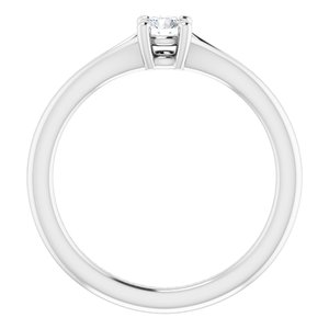 Sterling Silver Imitation Diamond Youth Solitaire Ring