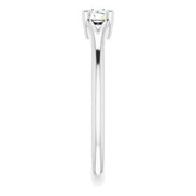 Sterling Silver Imitation Diamond Youth Solitaire Ring