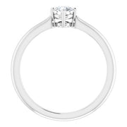 Sterling Silver  4.1 mm Round Ring Mounting