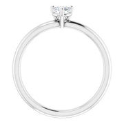 Sterling Silver 4.1 mm Round Engagement Ring Mounting