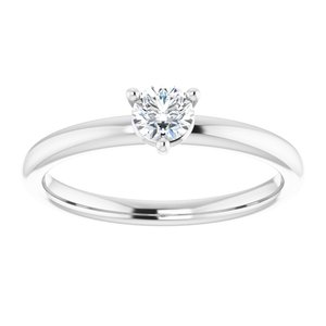 Sterling Silver 4.1 mm Round Engagement Ring Mounting