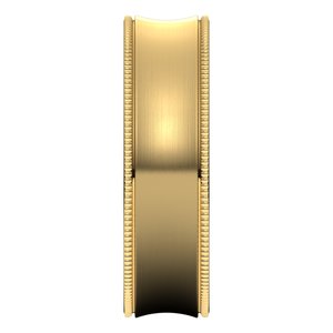 14K Yellow 6 mm Milgrain Concave Comfort Fit Band Size 5.5