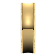 14K Yellow 6 mm Milgrain Concave Comfort Fit Band Size 5.5