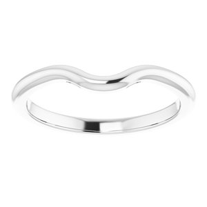 14K White Band for 5.8 mm Round Ring