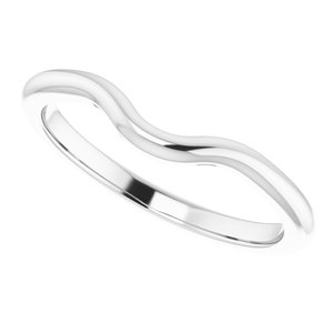 14K White Band for 5.8 mm Round Ring