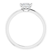 Sterling Silver 4 mm Square Engagement Ring Mounting
