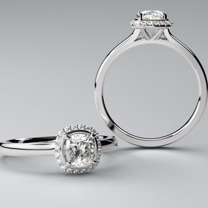 14K Yellow 4.1 mm Round Halo-Style Engagement Ring Mounting