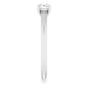 18K White 4.4 mm Round Solitaire Engagement Ring Mounting