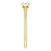 14K Yellow 4.4 mm Round Solitaire Engagement Ring Mounting