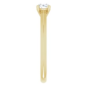 14K Yellow 4.4 mm Round Solitaire Engagement Ring Mounting