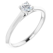 Sterling Silver 4.1 mm Round Solitaire Engagement Ring Mounting