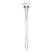 Sterling Silver 4.1 mm Round Solitaire Engagement Ring Mounting