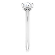 Sterling Silver 5 mm Square Solitaire Engagement Ring Mounting