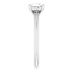 Sterling Silver 5 mm Square Solitaire Engagement Ring Mounting