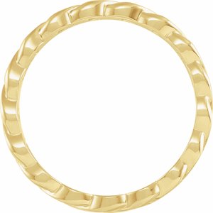 14K Yellow 6 mm Chain Link Band Size 7