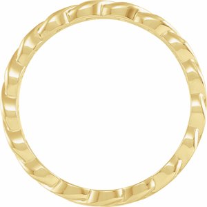 14K Yellow 6 mm Chain Link Band Size 7