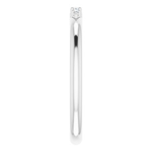 Platinum .05 CTW Diamond Graduated Stackable Ring