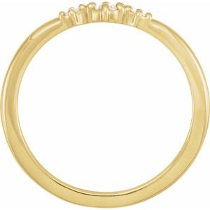 14K Yellow 1/8 CTW Rose-Cut Diamond Three-Stone Ring