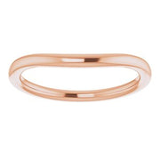 18K Rose Band for 4.1 mm Round Ring