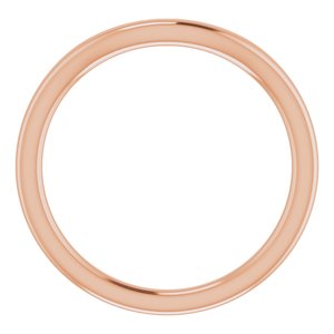 18K Rose Band for 4.1 mm Round Ring