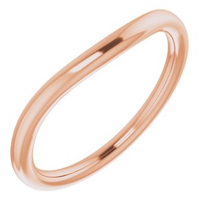 18K Rose Band for 4.1 mm Round Ring