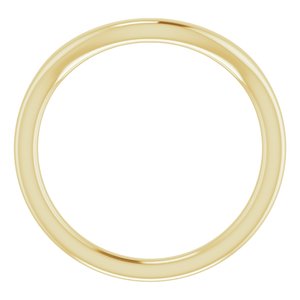 14K Yellow Band for 9x7 mm Oval Ring