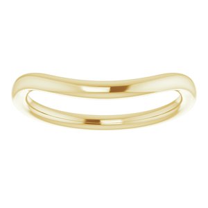 14K Yellow Band for 9x7 mm Oval Ring