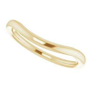14K Yellow Band for 8x6 mm Oval Ring