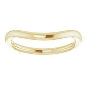 14K Yellow Band for 8x6 mm Oval Ring