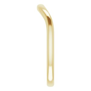 14K Yellow Band for 8x6 mm Oval Ring