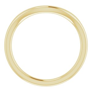 14K Yellow Band for 8x6 mm Oval Ring