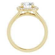 14K Yellow 7 mm Round Engagement Ring Mounting