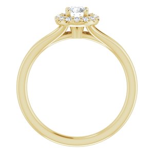 14K Yellow 4.1 mm Round Engagement Ring Mounting