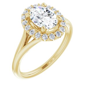 18K Rose 4.1 mm Round Engagement Ring Mounting