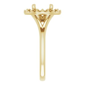 14K Yellow 8x6 mm Oval Engagement Ring Mounting