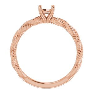 18K Rose 4.8 mm Round Solitaire Engagement Ring Mounting